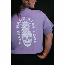 Crop top oversize violet TRAIN HARD STAY COOL - VERY BAD WOD