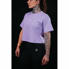 Crop top oversize violet TRAIN HARD STAY COOL - VERY BAD WOD
