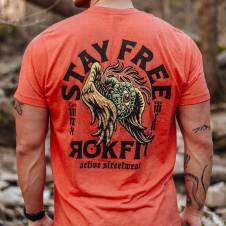 T-shirt STAY FREE orange - Rokfit