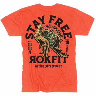 T-shirt STAY FREE orange - Rokfit