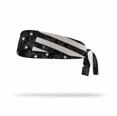 Bandeau à nouer noir Stars and Stripes- Lithe apparel crossfit headband