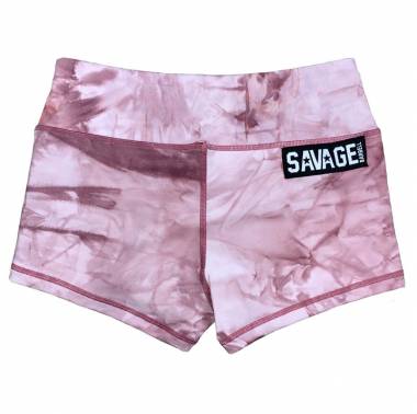 Booty Short Tie and Dye mauve - Savage Barbell