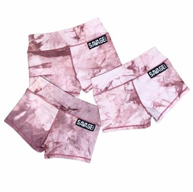 Booty Short Tie and Dye mauve - Savage Barbell