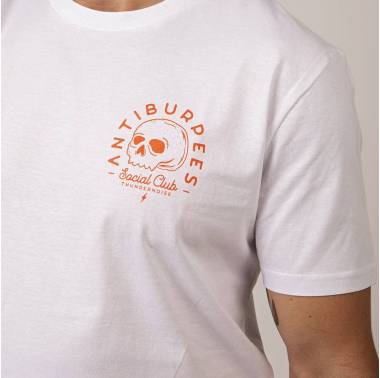 T-shirt Antiburpees Club social blanc - Thundernoise