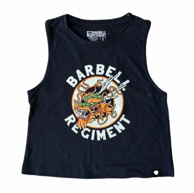 Crop tank noir FORGED IN THE FLAMES - Barbell Regiment