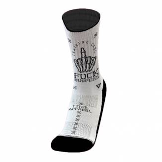Chaussettes Fuck Burpees blanches - Lithe Apparel