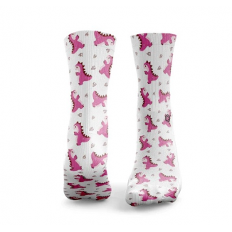 Chaussettes BEBES DINO ROSE - HEXXEE SOCKS