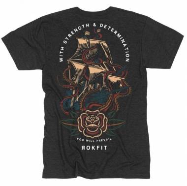 Tshirt Rokfit unisexe - You Will Prevail (Charcoal Black)